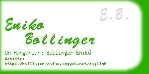 eniko bollinger business card
